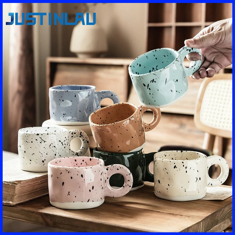 Mug céramique motif encre éclaboussée style minimaliste 280ml