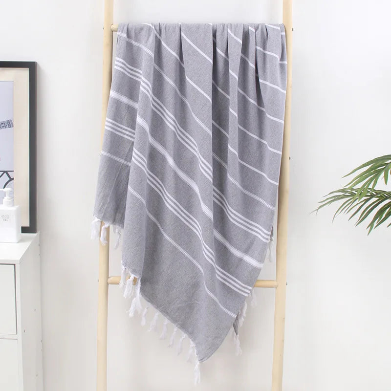 Serviette de plage coton extra large séchage rapide - vue 6 sur 7