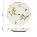 Assiette en ceramique motif citron style europeen elegante