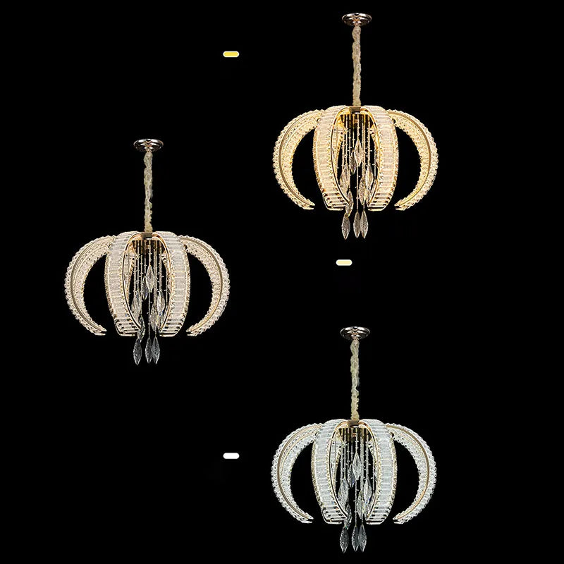 lustre de luxe en cristal pour villas haut de gamme personnalisé