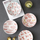 Bol ramen japonais céramique motifs floraux 1 2l