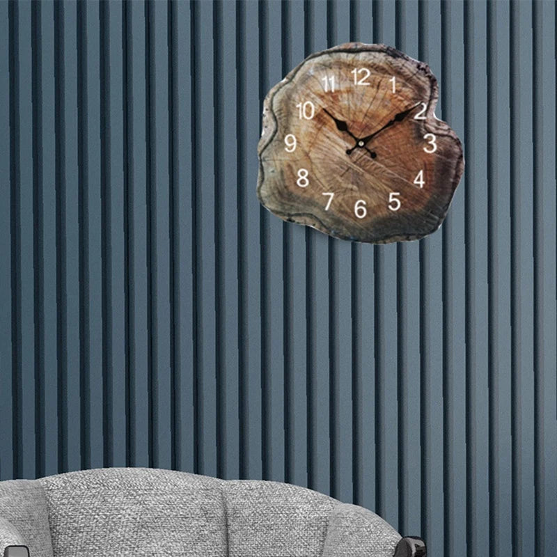 horloge murale en bois design moderne pour décoration intérieure - vue 6 sur 7