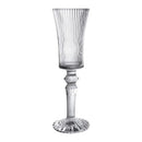 Verres champagne cristal rayures style rétro dégustation