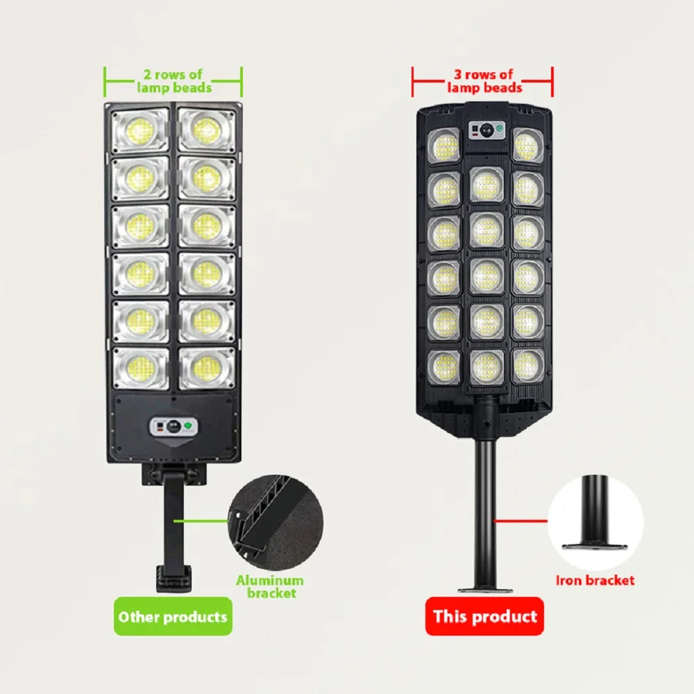 lampadaire solaire 600000 lumens avec capteur de mouvement étanche - vue 6 sur 11