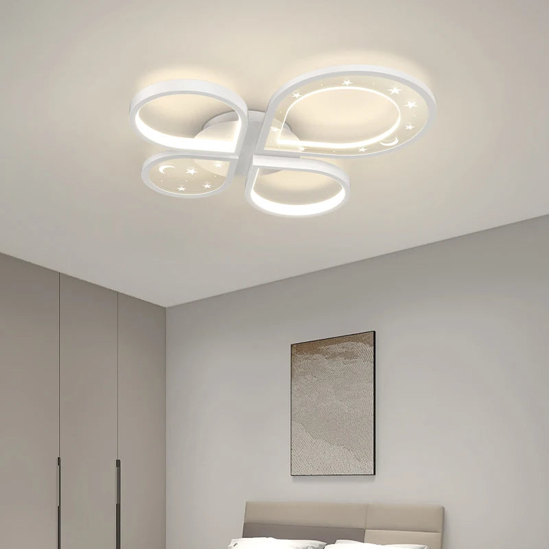 plafonnier led créatif lustre nordique moderne éclairage doré - vue 4 sur 10