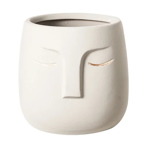 pot de fleurs en céramique visage avatar décoratif pour plantes succulentes - vue 16 sur 16