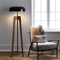 Lampadaire bois ambiance maison hôtel magasin adaptateur prise