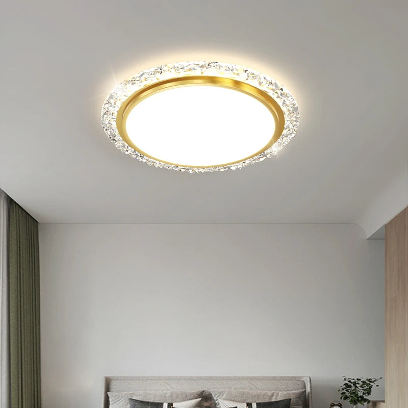 lustre moderne simple en cristal led de luxe - vue 7 sur 24