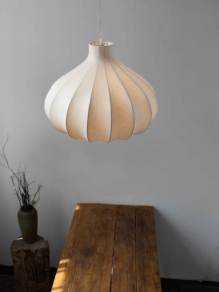 lustre nordique minimaliste wabi sabi en soie led