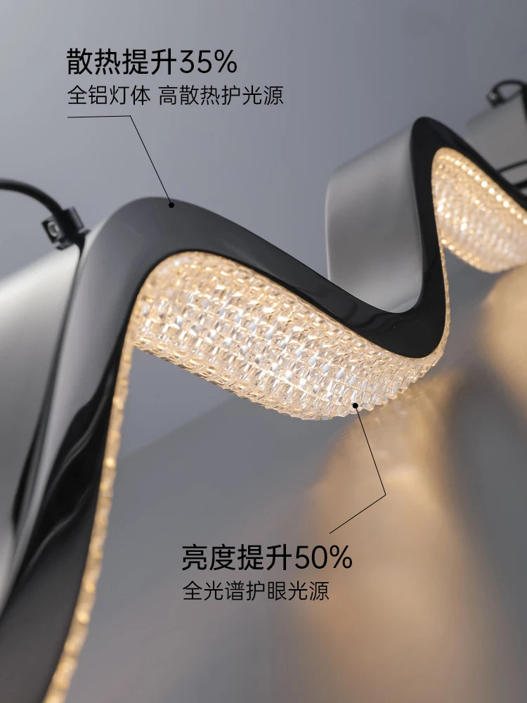 lustre de restaurant moderne minimaliste led luxueux - vue 6 sur 8