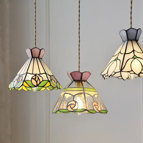 suspension fleur verre cuivre nordique moderne led iwhd europe syle