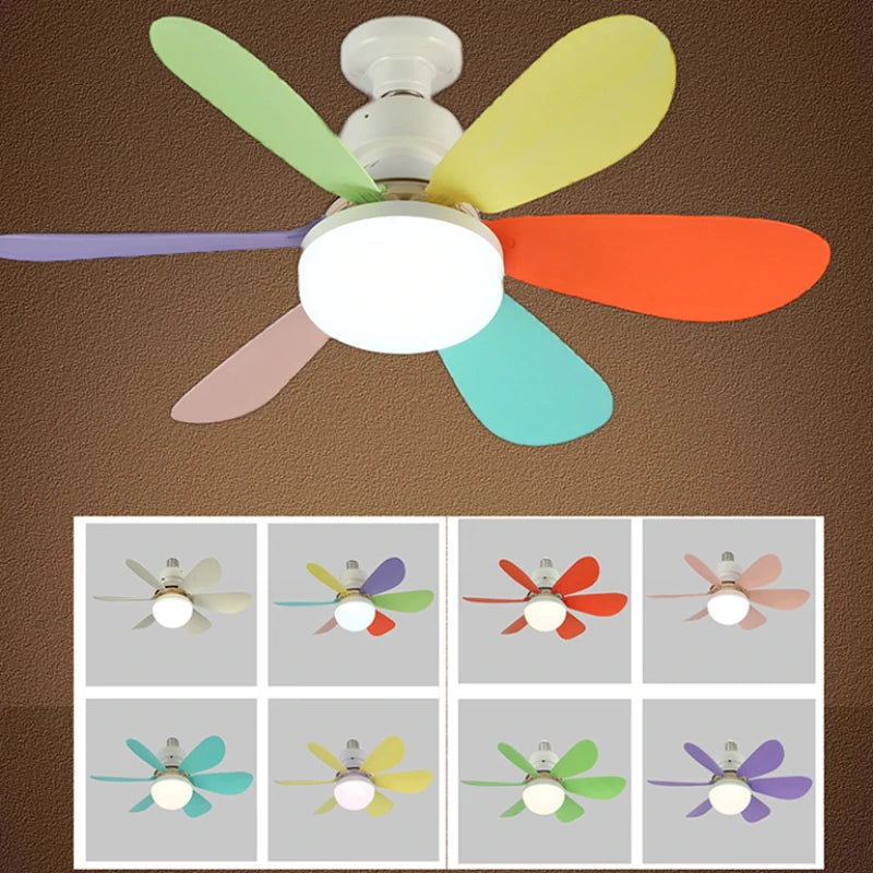 ventilateur de plafond led moderne télécommande intelligente trois couleurs - vue 6 sur 12