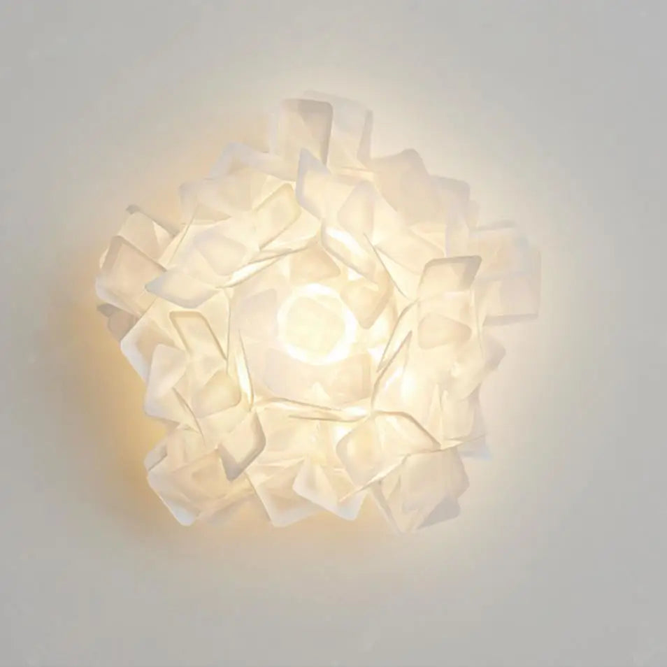 applique murale led acrylique romantique fleur blanche moderne - vue 6 sur 6
