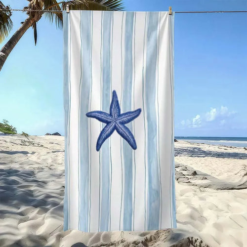 Serviette de plage motif étoiles séchage rapide absorbante