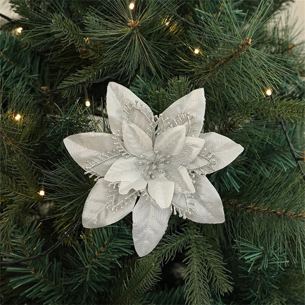 décorations de noël fleurs artificielles pour la maison 2025 - vue 4 sur 9