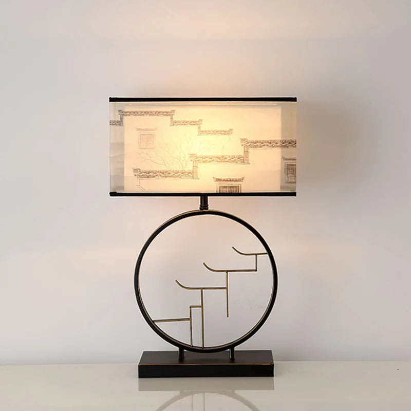 Lampe de chevet rétro style chinois pour décoration intérieure