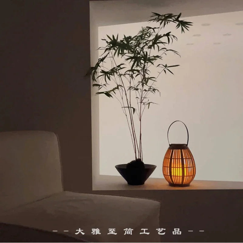lanternes solaires suspendues pour éclairage extérieur et jardin - vue 6 sur 7