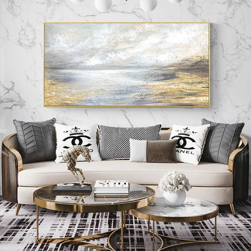 décoration murale abstraite personnalisable peinture sur toile artisanale - vue 6 sur 9