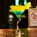 Verres martini incurvés design créatif pour bar maison