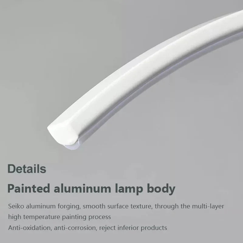 lustre moderne à leds avec télécommande et ligne simple - vue 5 sur 8