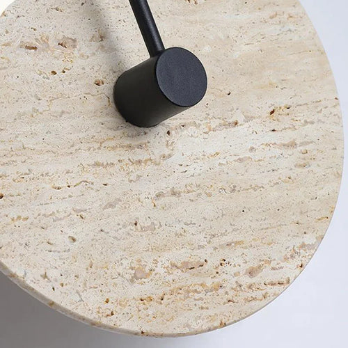 applique murale led ronde en métal et pierre pour hôtel boutique