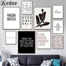 citations de motivation nordiques art mural typographie décorative