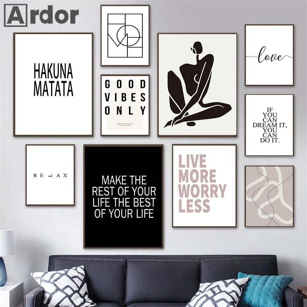 citations de motivation nordiques pour décoration murale moderne - vue 3 sur 7