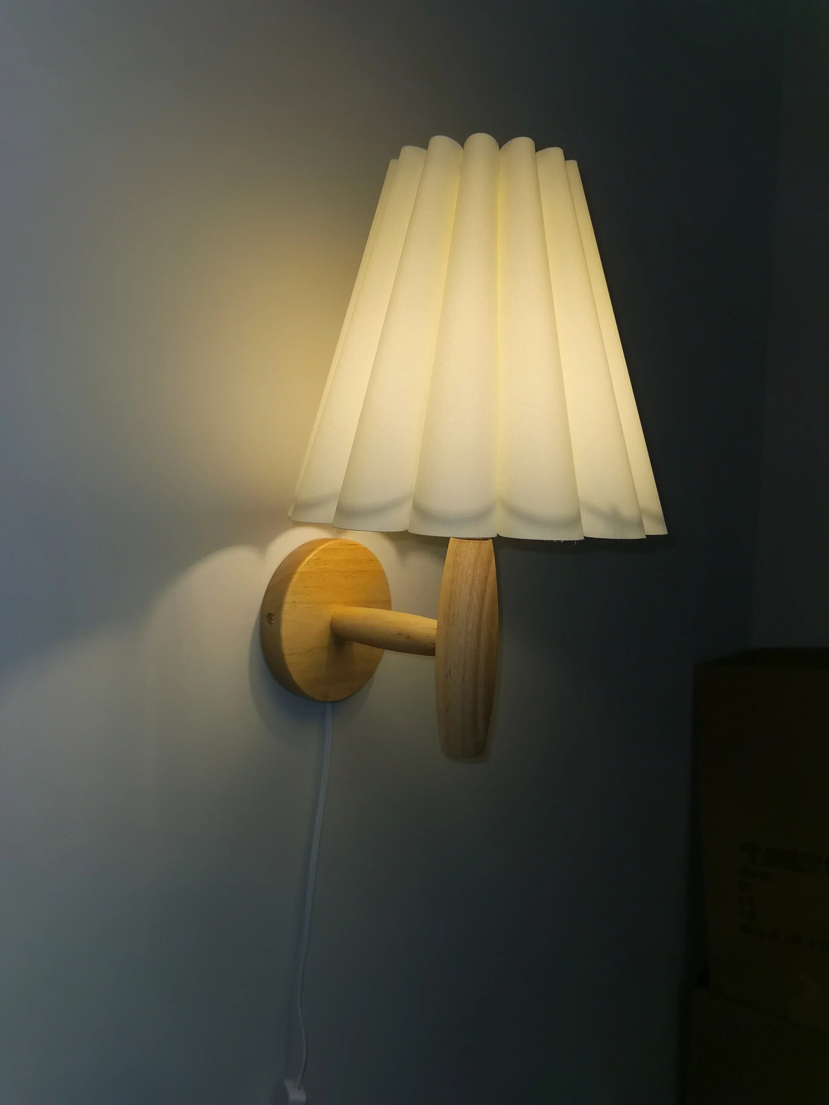 Applique murale Led en bois avec interrupteur - vue 7 sur 14