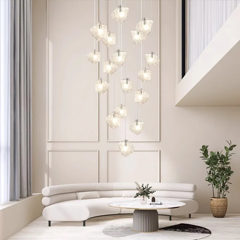 lustre moderne à led pour éclairage intérieur suspendu - vue 2 sur 18