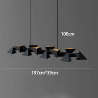 Lustre design moderne en métal noir décoratif intérieur