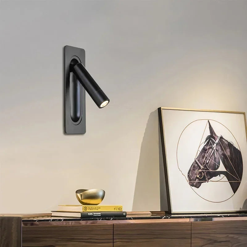 Applique murale LED lampe liseuse chambre rotatif mur rotatif lumières salon à côté de la lampe - vue 5 sur 10