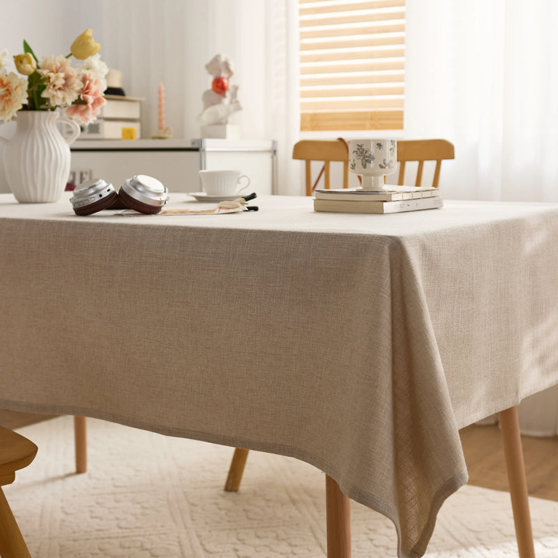 Nappe style japonais unie polyester lavable table