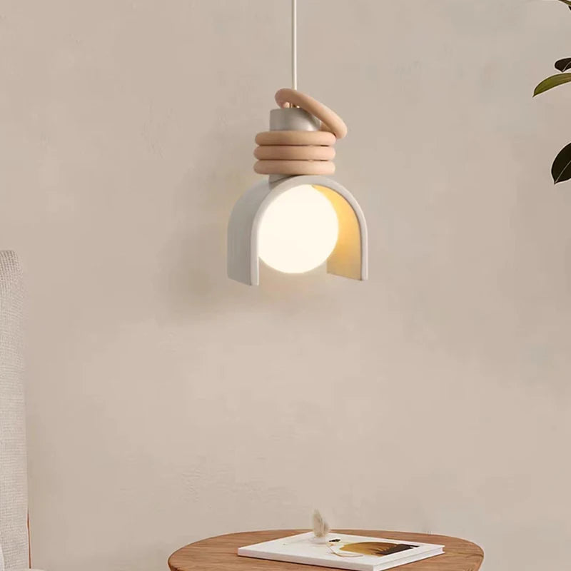 lustre led design en résine pour éclairage intérieur réglable - vue 2 sur 8
