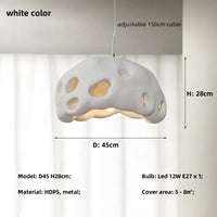 lustre design wabi sabi led suspension nordique irrégulière