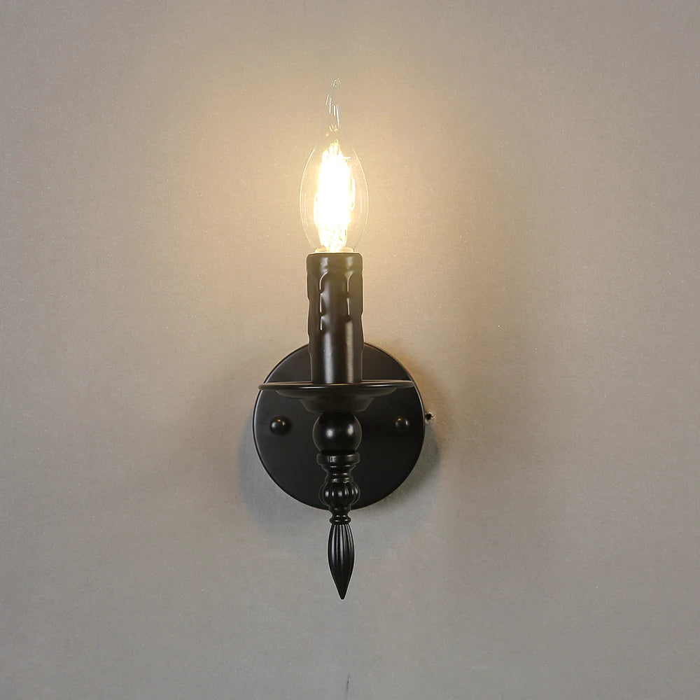 applique murale vintage en fer art led rétro - vue 5 sur 8