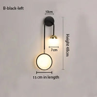 Nordique Led intérieur applique têtes de lit boule ronde fond applique murale allée salon chevet chambre décoration applique murale