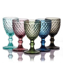 Verre à vin relief rétro épais pour fête