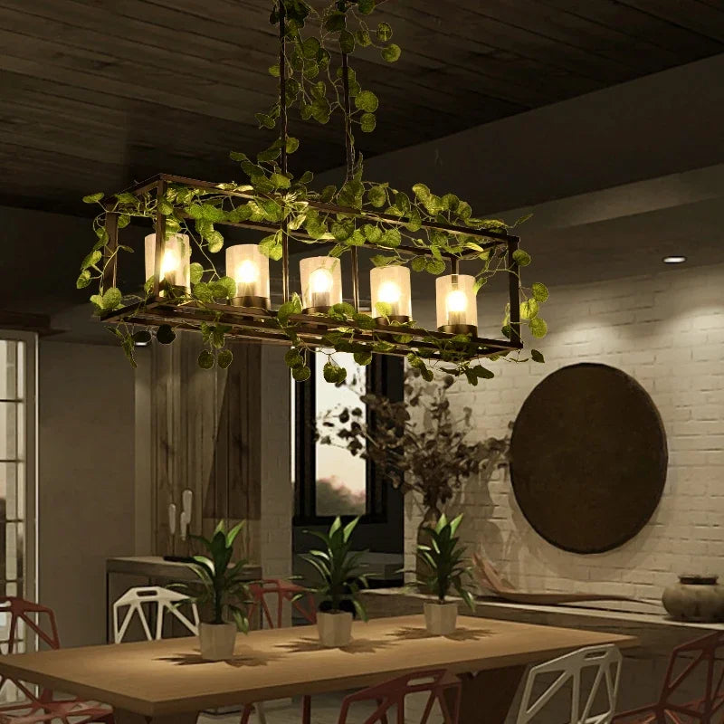 lustre industriel rétro pour plantes en pot créatif - vue 4 sur 14