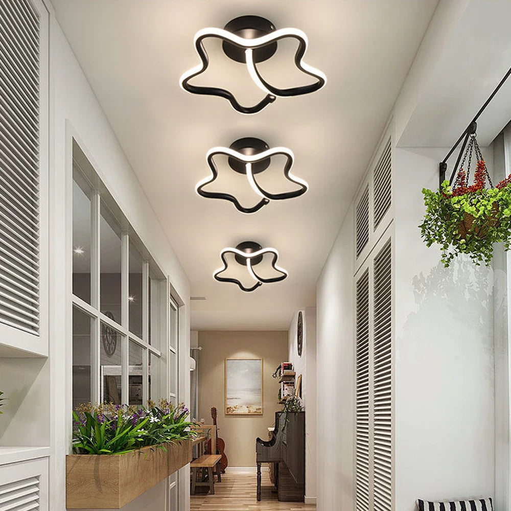 lustre moderne led allée lumière déco tech lampara - vue 4 sur 8