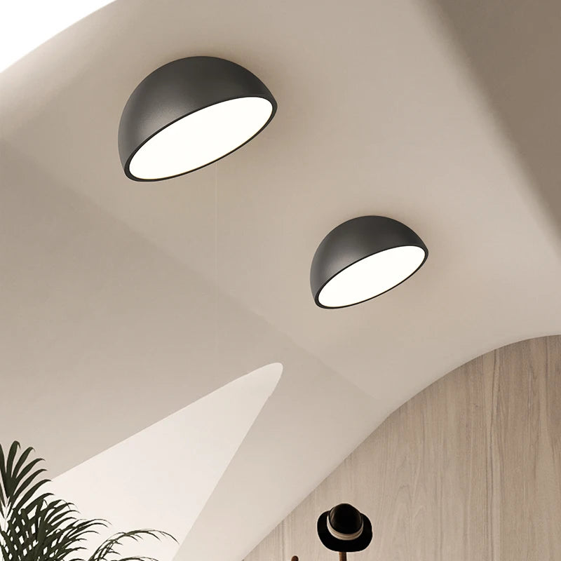 Plafonniers Led créatifs en acrylique blanc et noir - vue 5 sur 23