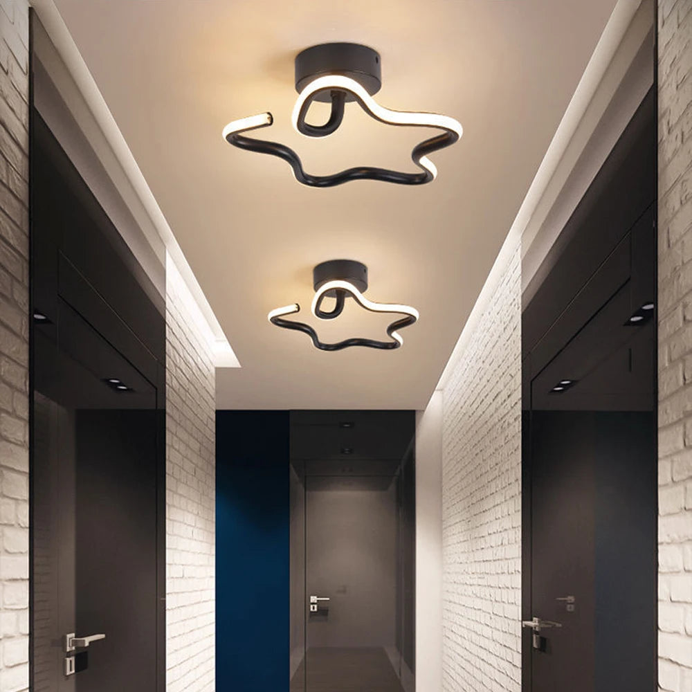 lustre moderne led allée lumière déco tech lampara - vue 3 sur 8