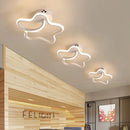 lustre moderne led allée lumière déco tech lampara