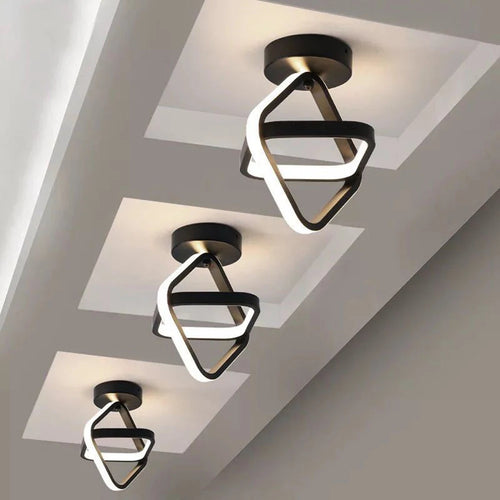 plafonnier led moderne nordique blanc/noir