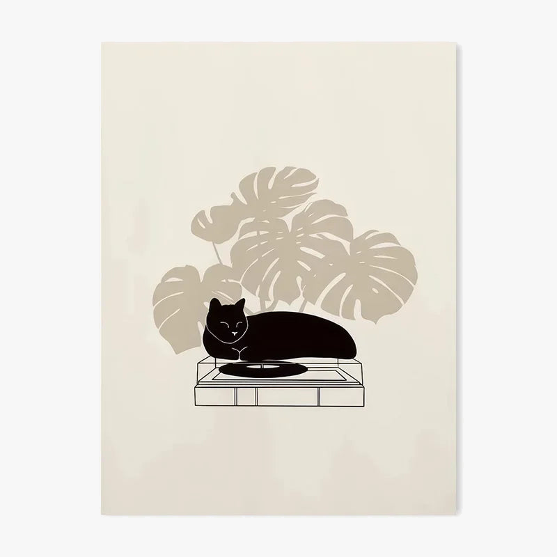 affiche mignonne de créature dessin animé art moderne minimaliste décoratif