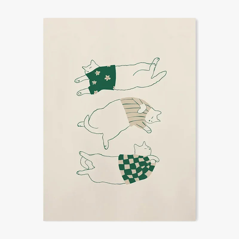 affiche mignonne de créature en art minimaliste décoratif