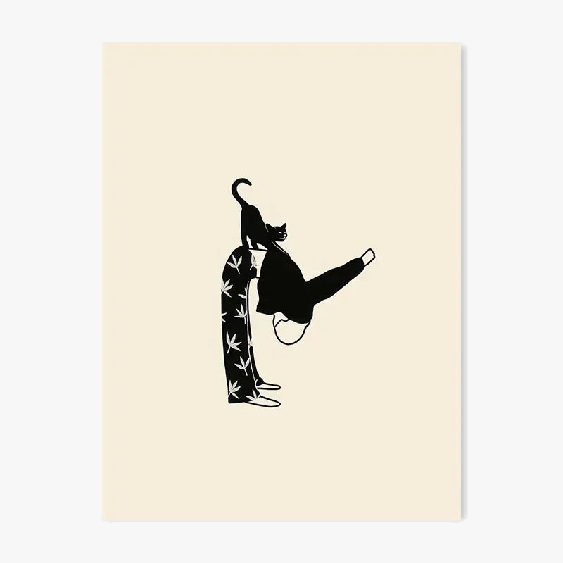 affiche mignonne de créature en art moderne minimaliste décoratif