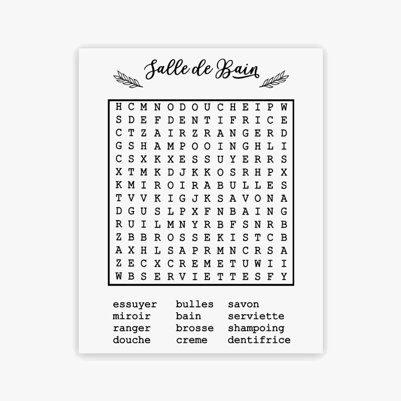 affiche minimaliste pour règles de salle de bains décor mural