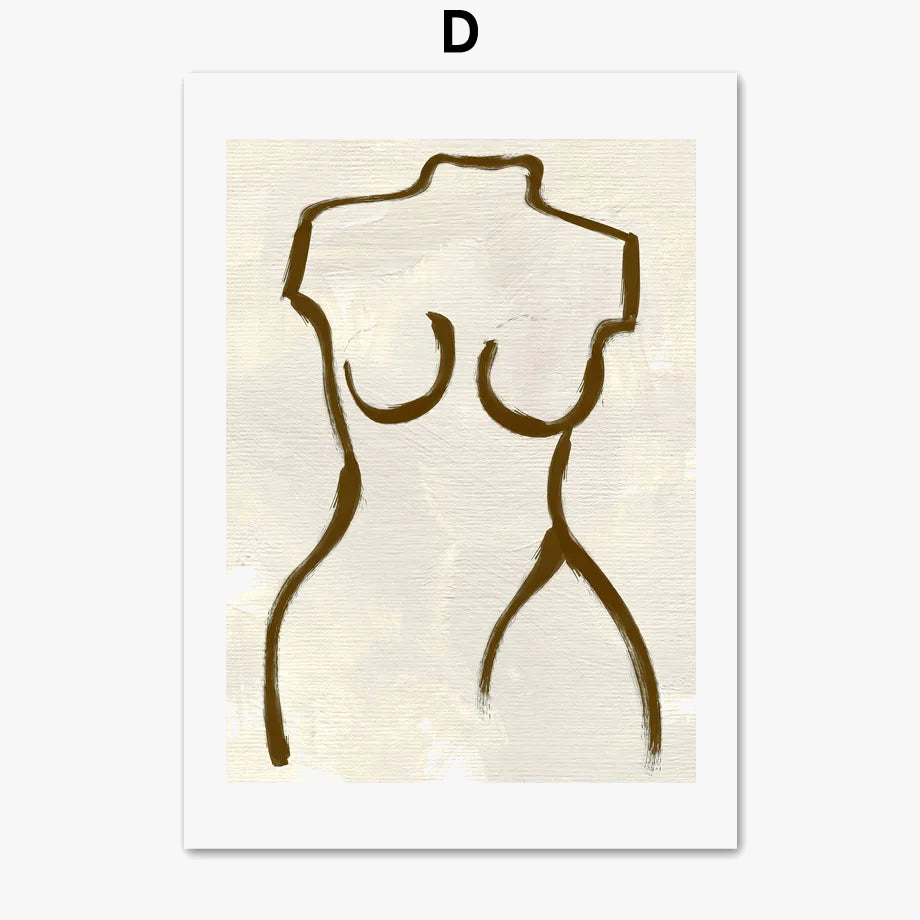 affiche vintage abstraite inspirée de picasso et matisse pour décoration intérieure