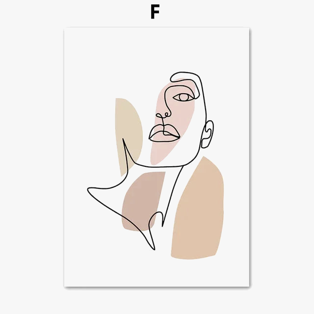 affiches abstraites de couple minimalistes pour décoration intérieure