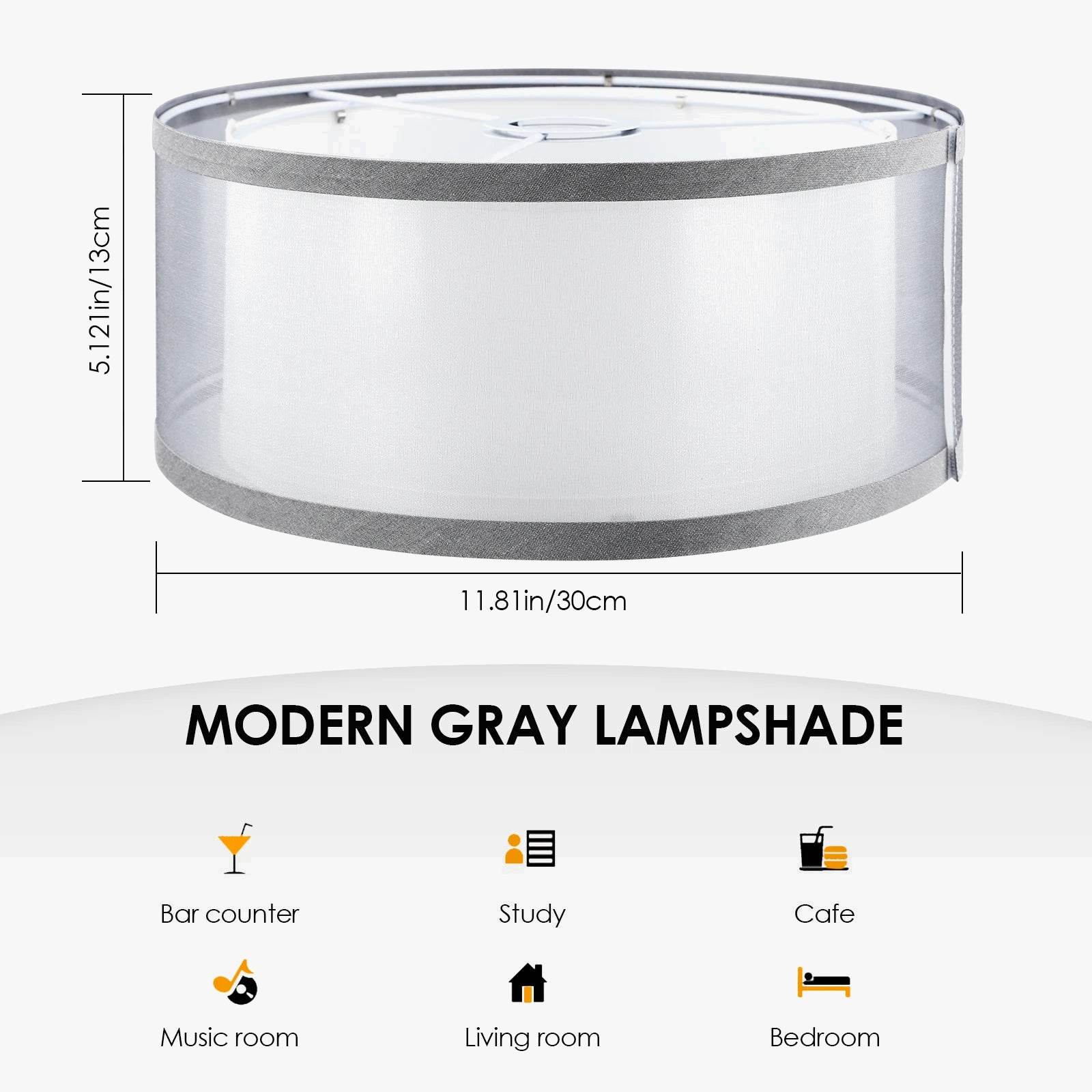Améliorez votre décoration d'intérieur avec un abat-jour gris moderne pour plafonniers – Parfait pour les salons